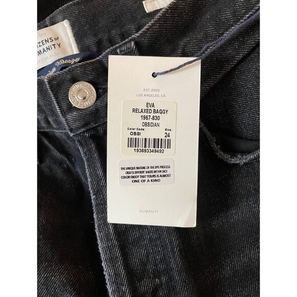 Aritzia Citizens of Humanity Eva High-Rise Baggy Jeans in Obsidian Size 24 - Picture 14 of 16